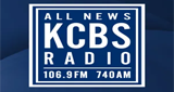 KCBS All News 740 AM & 106.9 FM radio live streaming logo