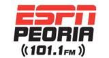 101.1 ESPN Peoria radio live streaming logo