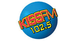 102.5 Kiss FM radio live streaming logo