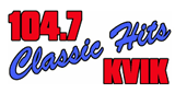 104.7 KVIK radio live streaming logo