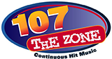 107 The Zone radio live streaming logo