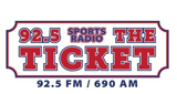 92.5 The Ticket radio live streaming logo