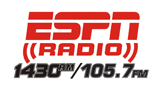 ESPN 1430 AM / 105.7 FM radio live streaming logo