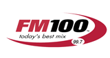 FM100 radio live streaming logo