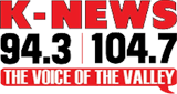 K-News 94.3 radio live streaming logo