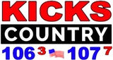 Kicks Country radio live streaming logo