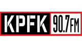KPFK 90.7 FM radio live streaming logo