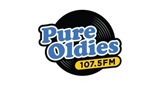 Pure Oldies 107.5 radio live streaming logo