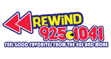 Rewind 92.5 & 104.1 radio live streaming logo