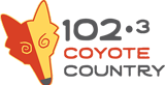102.3 Coyote Country Radio Station Logo 102.3 Coyote Country radio live streaming logo