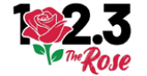 102.3 The Rose Radio Station Logo 102.3 The Rose radio live streaming logo