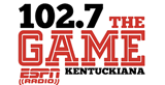 102.7 The GAME Radio Station Logo 102.7 The GAME radio live streaming logo