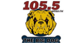 105.5 The Big Dog Radio Station Logo 105.5 The Big Dog radio live streaming logo