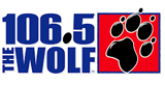 106.5 The Wolf Radio Station Logo 106.5 The Wolf radio live streaming logo