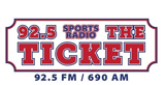 92.5 The Ticket radio live streaming logo
