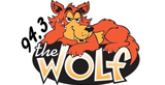 94.3 The Wolf Radio Station Logo 94.3 The Wolf radio live streaming logo