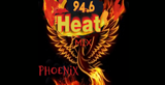 94.6 Phoenix The Heat Mix Radio Station Logo 94.6 Phoenix The Heat Mix radio live streaming logo