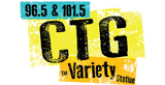 96.5 & 101.5 CTG radio live streaming logo