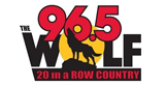 96.5 The Wolf Radio Station Logo 96.5 The Wolf radio live streaming logo