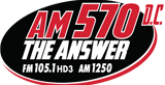 AM 570 The Answer Radio Station Logo AM 570 The Answer radio live streaming logo