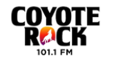 Coyote Rock 101.1 Radio Station Logo Coyote Rock 101.1 radio live streaming logo
