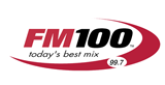 FM100 radio live streaming logo