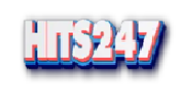 Hits247 radio live streaming logo
