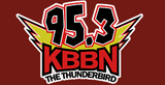KBBN 95.3 FM The Thunderbird Radio Station Logo KBBN 95.3 FM The Thunderbird radio live streaming logo