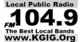 KGIG 104.9 FM / 93.3  KPHD Radio Station Logo KGIG 104.9 FM / 93.3 KPHD radio live streaming logo