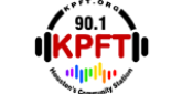 KPFT 90.1 FM Radio Station Logo KPFT 90.1 FM radio live streaming logo