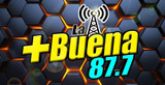 La más Buena 87.7 Radio Station Logo La más Buena 87.7 radio live streaming logo