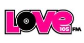 LOVE 105 FM radio live streaming logo