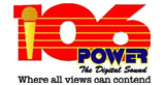 Power 106 FM radio live streaming logo