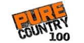 Pure Country 100 Radio Station Logo Pure Country 100 radio live streaming logo