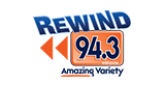 Rewind 94.3 radio live streaming logo
