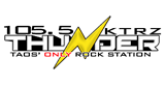 Thunder 105.5 KTRZ Radio Station Logo Thunder 105.5 KTRZ radio live streaming logo