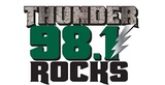 Thunder 98.1 Radio Station Logo Thunder 98.1 radio live streaming logo