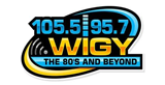 WIGY 105.5 & 95.7 FM Radio Station Logo WIGY 105.5 & 95.7 FM radio live streaming logo
